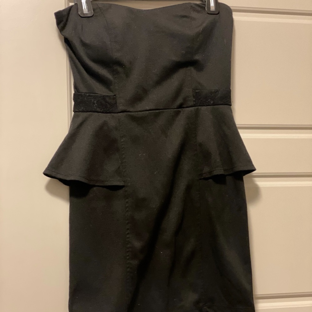 Black Peplum Dress LBD